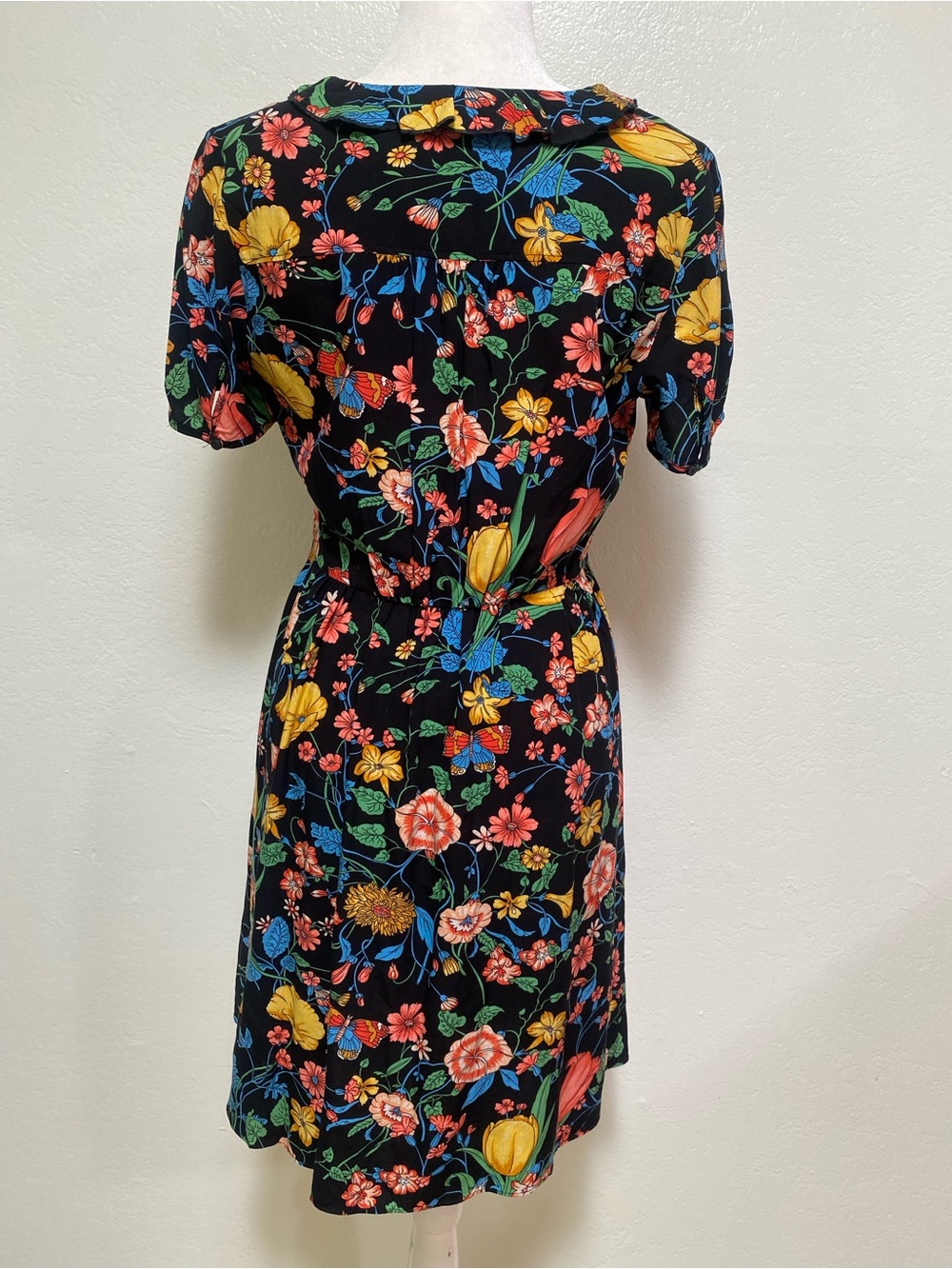Maeve Anthropologie Bloedel Floral Midi Dress US 8P Pockets Side Zip - Picture 7 of 16